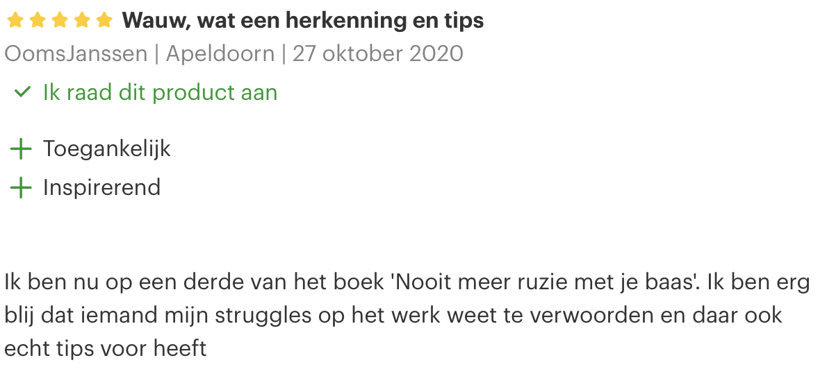 Nooit meer ruzie met je baas - Hoogbegaafdheid boek